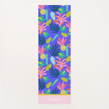 Custom name colorful floral blue modern cute 