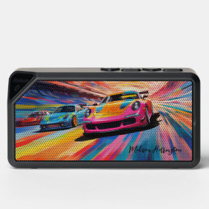 Custom Name Colorful Sportscars Bluetooth Speaker