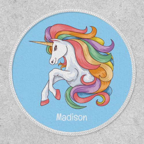 Custom Name Colorful Unicorn Patch