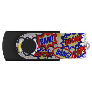 Custom Name Comic Speech Bubbles Personalized Flash Drive