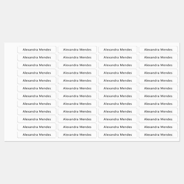 Custom Name Company Name Fabric Clothing Business Labels (Sheet)