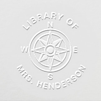 Custom Name Compass From The Library Of Embosser