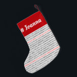 Custom Name Computer Science Binary Stocking<br><div class="desc">They'll either love this stocking or they won't. Get it? Repeating binary numbers 0 and 1, in black and red. Great for computer science enthusiasts, teachers or coding experts for the holidays.</div>