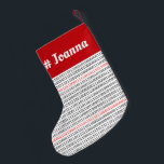 Custom Name Computer Science Binary Stocking<br><div class="desc">They'll either love this stocking or they won't. Get it? Repeating binary numbers 0 and 1, in black and red. Great for computer science enthusiasts, teachers or coding experts for the holidays.</div>