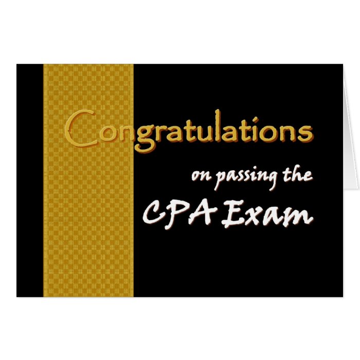 CUSTOM NAME Congratulations   CPA Exam Card