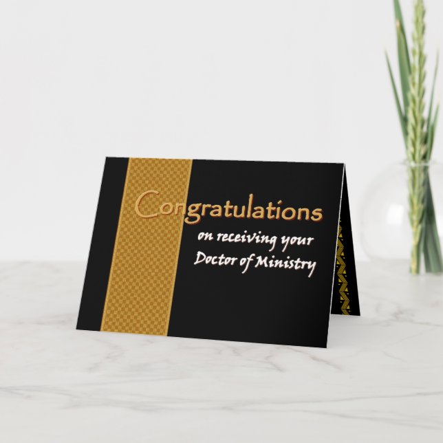 CUSTOM NAME Congratulations - Doctor of Ministry Card (Front)