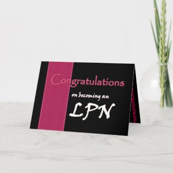 Custom Name Congratulations - Lpn Card by JaclinArt at Zazzle