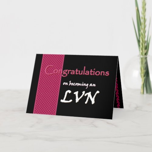 CUSTOM NAME Congratulations _ LVN Card