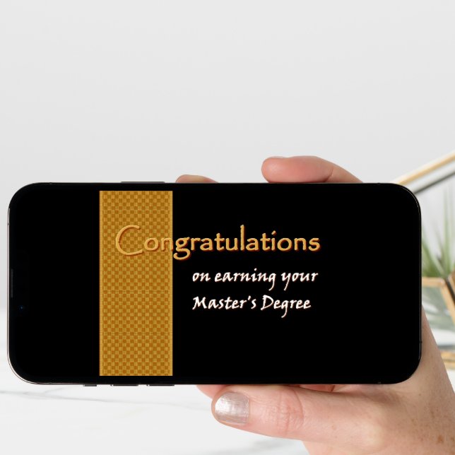 CUSTOM NAME Congratulations  Master's Degree Card (Front Digital)