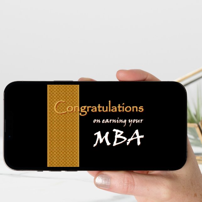 CUSTOM NAME Congratulations - MBA Card (Front Digital)