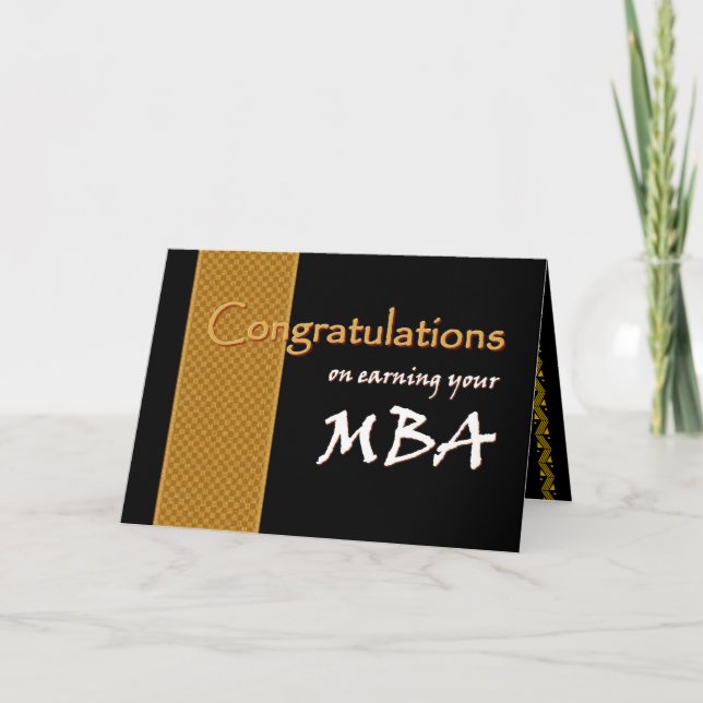 CUSTOM NAME Congratulations - MBA Card (Front)