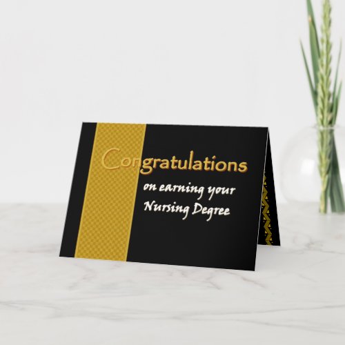 CUSTOM NAME Congratulations _ Nursing Degree Card