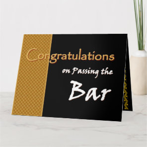 CUSTOM NAME Congratulations Passing Bar Exam A01 Card