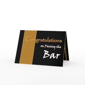 CUSTOM NAME Congratulations - Passing Bar Exam Card