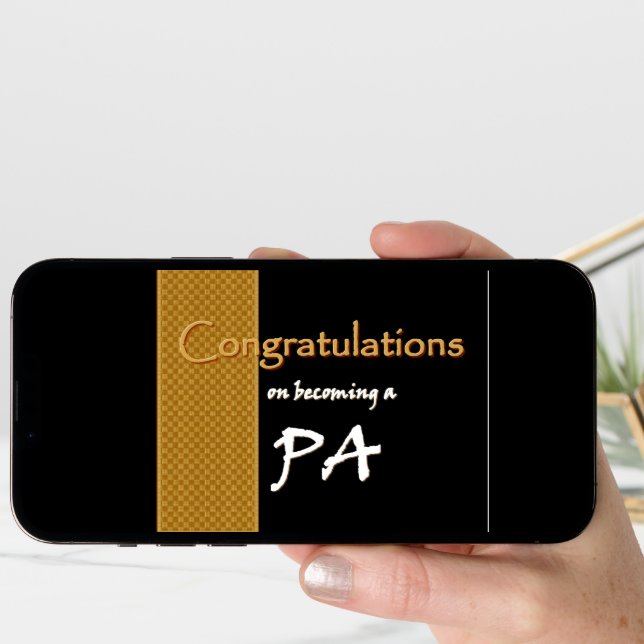 CUSTOM NAME Congratulations Physician's Assistant Card (Front Digital)