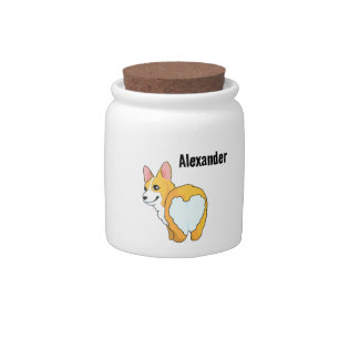 Custom Name Cookie Jar Dog Lovers Cookie-Candy Jar