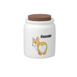 Custom Name Cookie Jar Dog Lovers Cookie-Candy Jar