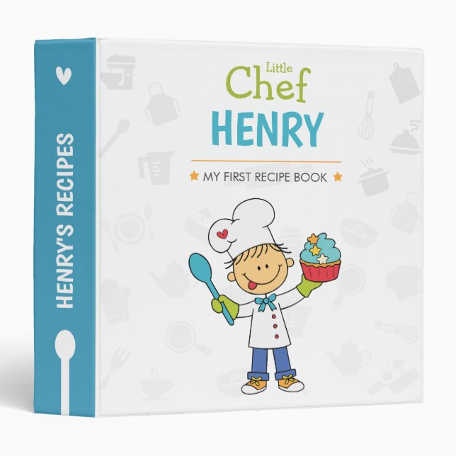 Custom Name Cooking Binder for Kids (Front/Spine)