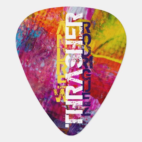 Custom Name Cool Colorful Guitar Pick