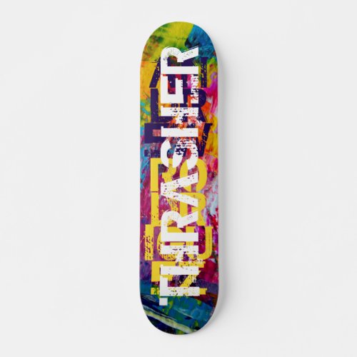 Custom Name Cool Colorful Skateboard Deck