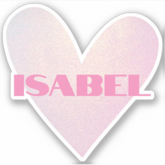Custom Name Cool Pastel Heart Shape Trendy Stylish Sticker
