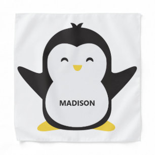 Custom name cool penguin bandana