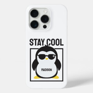 Custom name cool penguin iPhone 15 pro case
