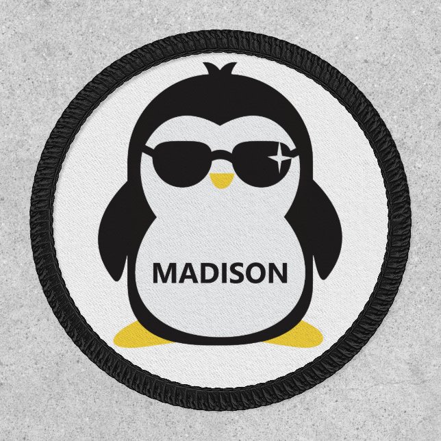 Custom name Cool Penguin Patch (Front)