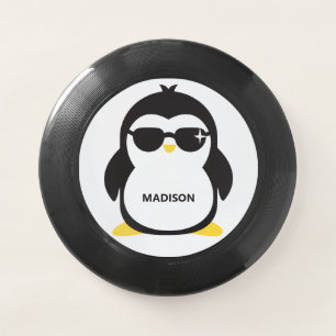 Custom name cool penguin Wham-O frisbee