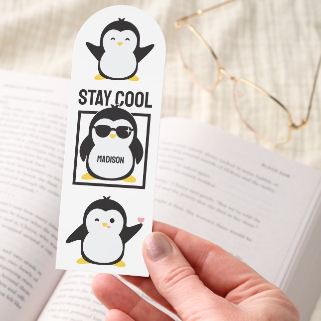 Custom name cool penguins bookmarks (Hand)