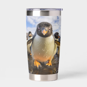 Custom Name Cool Penguins Insulated Tumbler