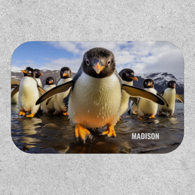 Custom Name Cool Penguins Patch (Front)