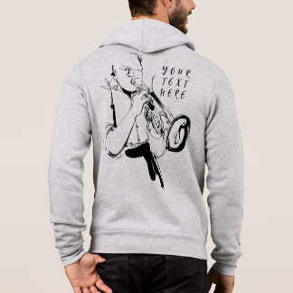 Custom Name Cool Retro Trumpeter Hoodie