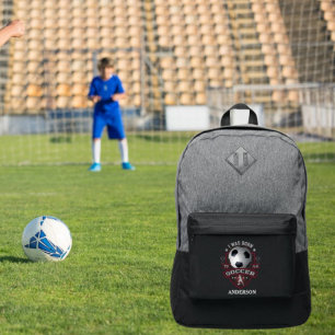 Custom Name Cool Sports Soccer Ball Kids School Port Authority® Backpack