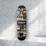 Custom Name Cool Trendy Instagram Photo Collage Skateboard<br><div class="desc">Modern Instagram Photo Collage design for skateboards: Personalize with your favorite photos as well as message with custom names and make this the coolest Birthday gift ever!</div>
