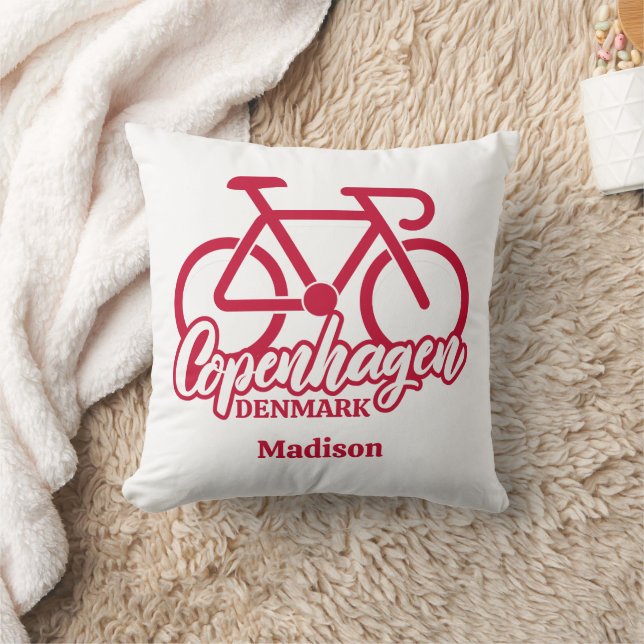 Custom Name Copenhagen Denmark Throw Pillow (Blanket)
