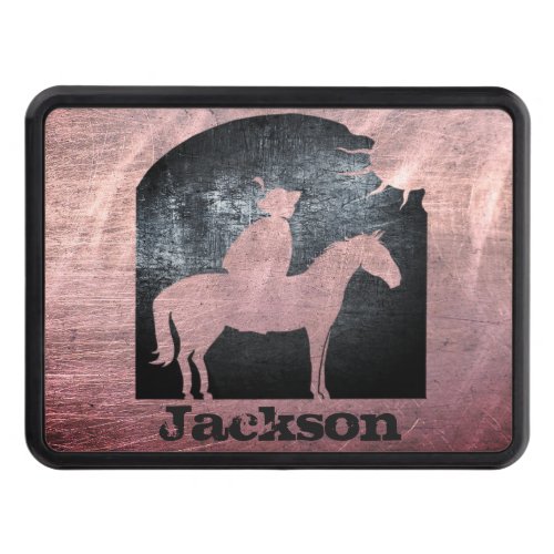 Custom name Copper Steel Metal Horse Vintage Hitch Cover