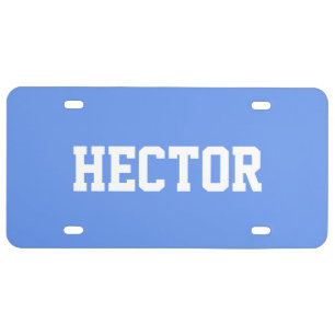 Custom Name Cornflower Blue License Plate