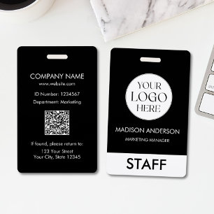 Custom Name Corporate Business Logo Employee Badge