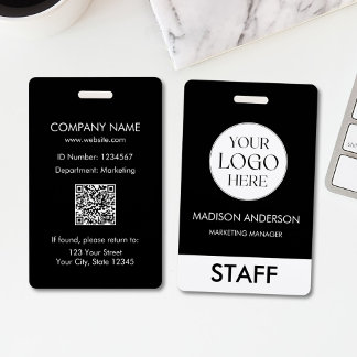 Custom Name Corporate Business Logo Employee Badge