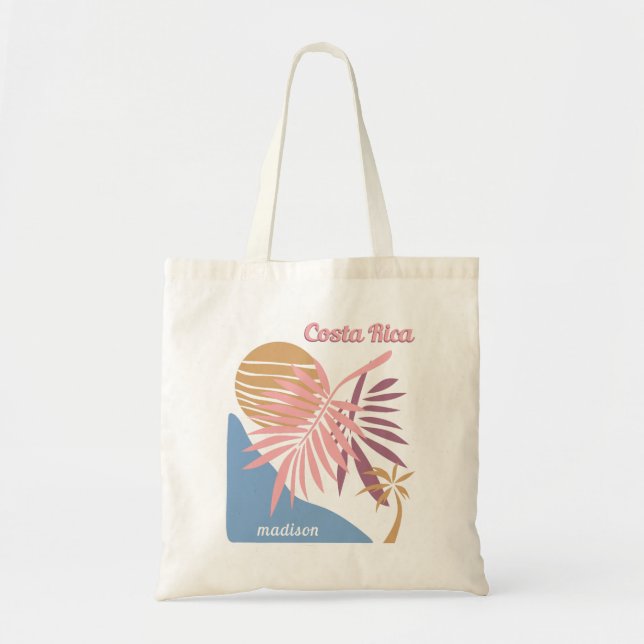 Custom Name Costa Rica Tote Bag (Front)
