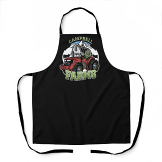 Custom NAME Country Farms Barn Tractor Farmer Apron