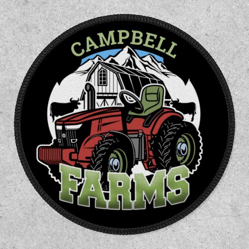 Custom NAME Country Farms Barn Tractor Farmer Patch