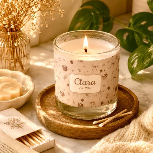 Custom Name Cozy Cocoa Hot Chocolate Aroma Gift Scented Candle