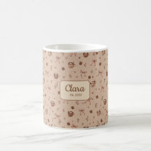 Custom Name Cozy Cocoa Hot Chocolate Pattern Gift