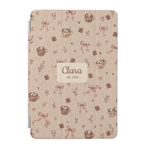 Custom Name Cozy Cocoa Hot Chocolate Readers Gift iPad Mini Cover