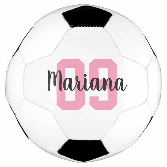 Custom Name Create Your Own Girl Pink Personalized Soccer Ball