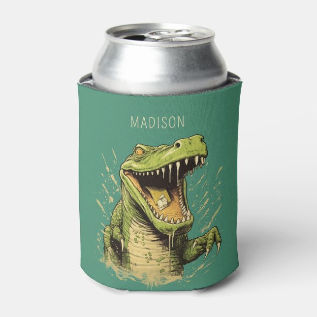 Custom Name Crocodile Can Cooler (Can Front)