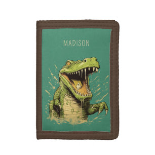Custom Name Crocodile Tri-fold Wallet