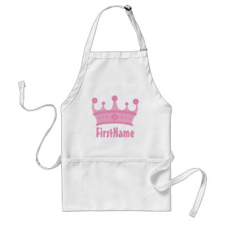 Custom Name Crown Adult Apron